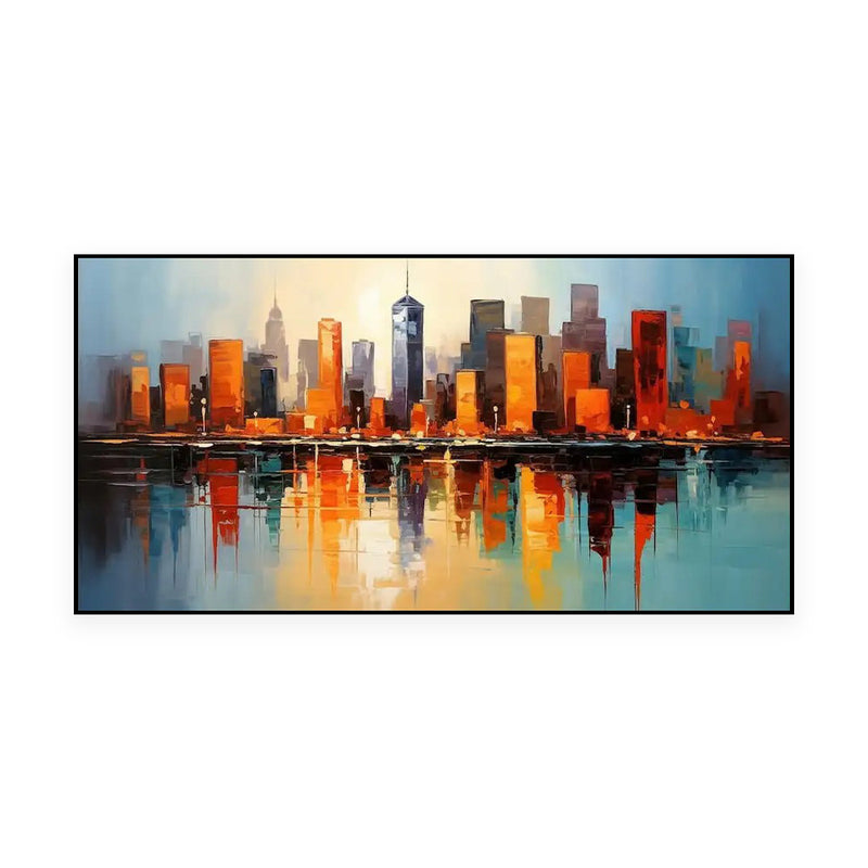 Handmade Oil Painting Canvas Wall Art Decoration Modern Abstract Urban Architectural Street Scenes For Home Decor Rolled Frameless Unstretched Painting