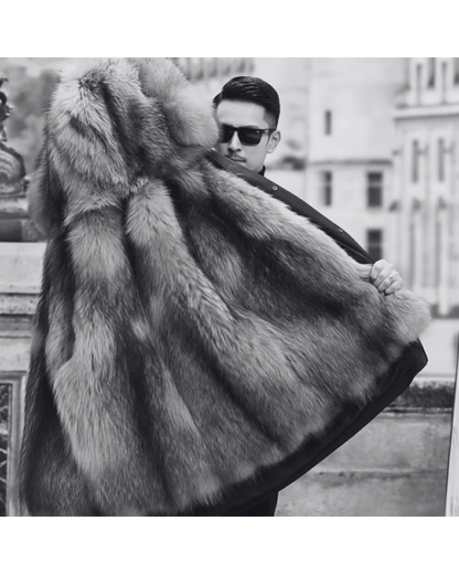 Men's Luxe Faux Fur Lined Parka