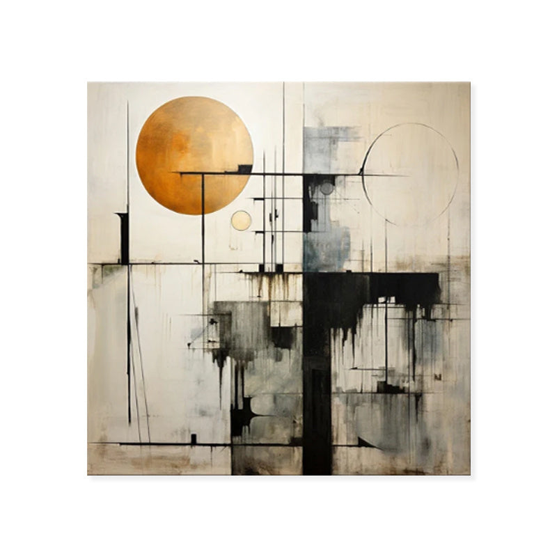 Handmade Oil Painting Canvas Wall Art Decoration Modern Minimalist Black-and-White Abstract Home Living Room Decor Rolled Frameless Unstretched Painting