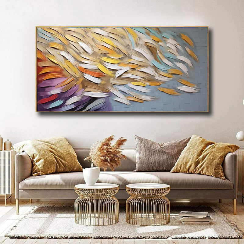 Handmade Oil Painting Canvas Wall Art Decoration Abstract Colourful Pictures Modern Family Bedroom Decor Rolled Frameless Unstretched Painting