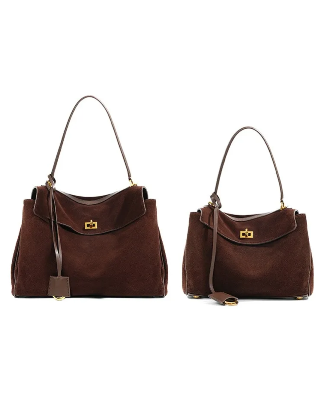 The Suede Kelly-Style Tote Bag