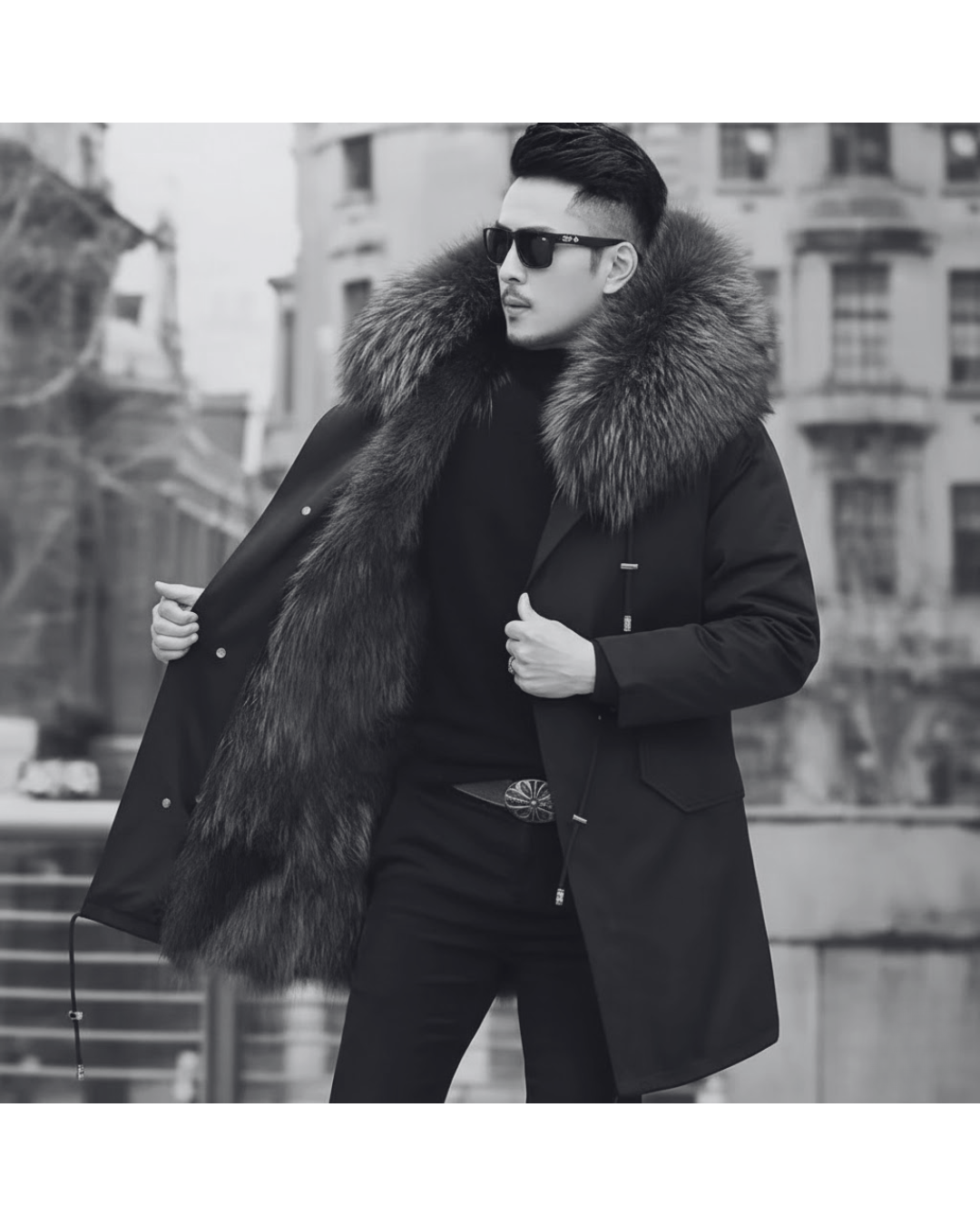 Men's Luxe Faux Fur Lined Parka