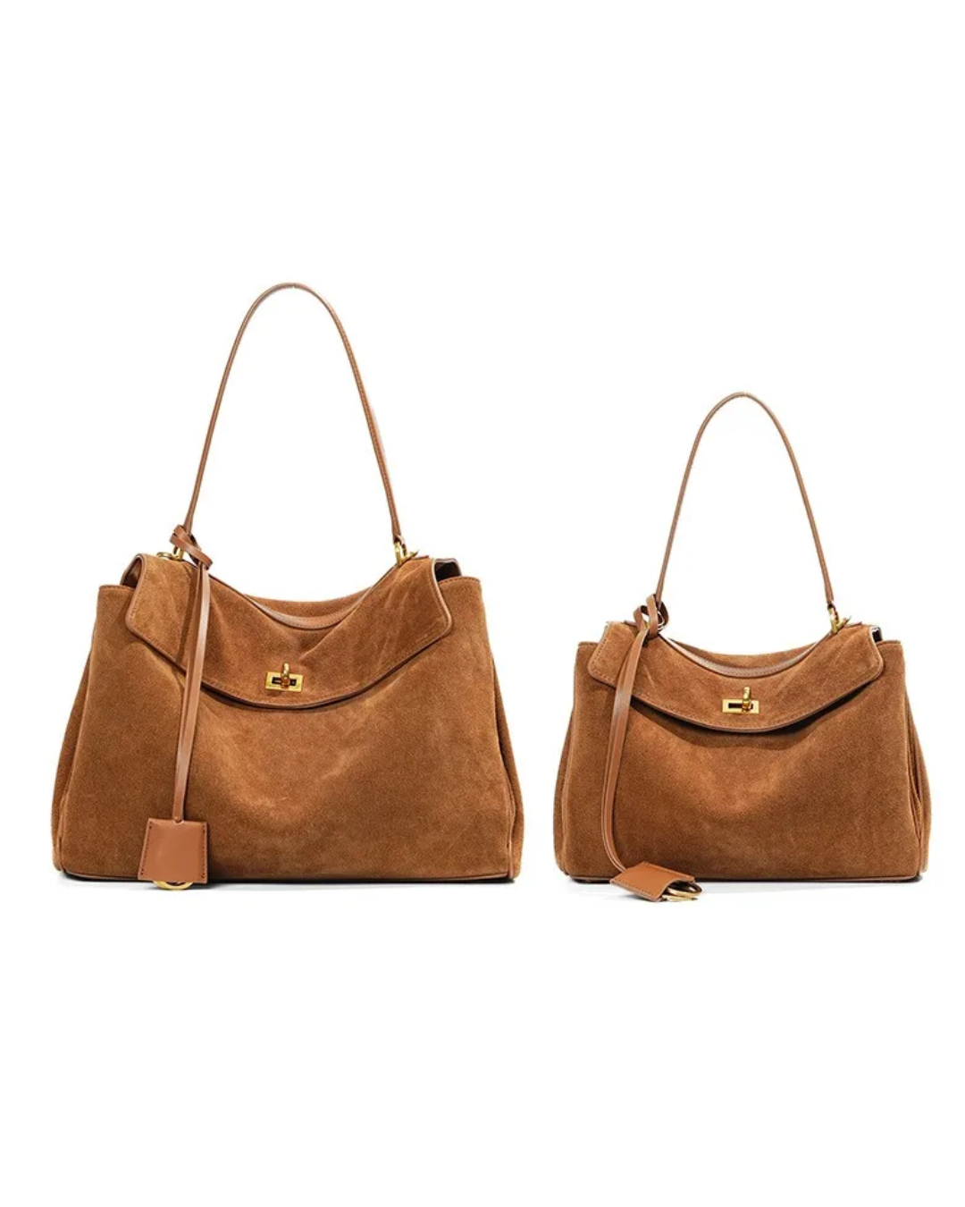 The Suede Kelly-Style Tote Bag