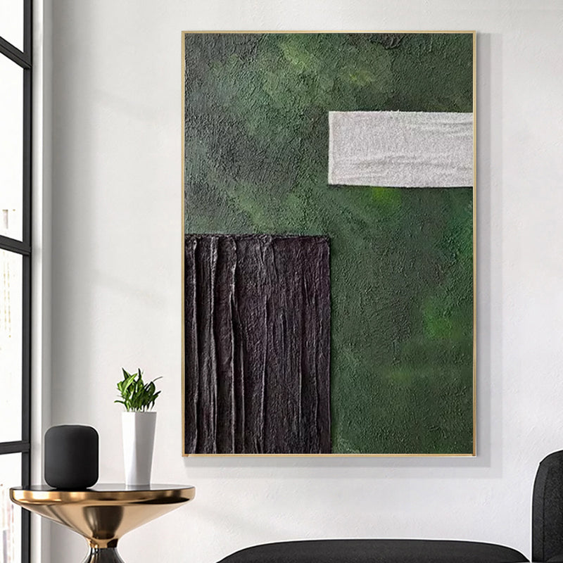 Handmade Oil Painting Canvas Wall Art Decoration Modern Green Texture Abstract For Home Living Room Decor Rolled Frameless Unstretched Painting