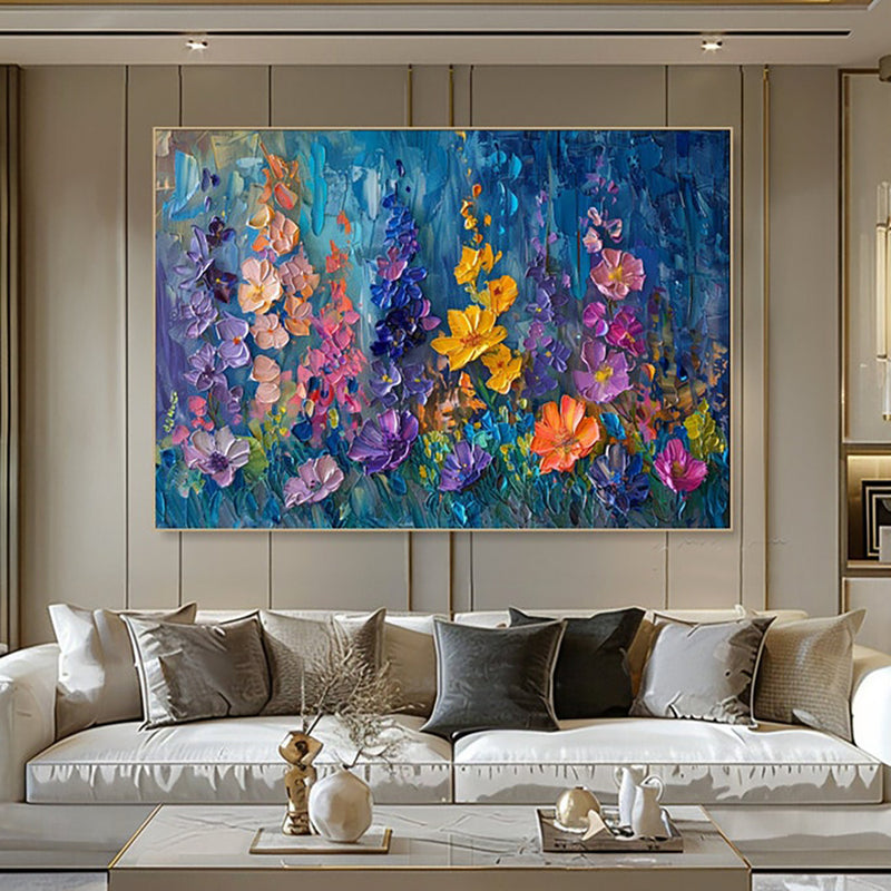 Handmade Oil Painting Canvas Wall Art Decoration 3D Thick Oil Flowers  Modern Abstract Texture For Home Decor Rolled Frameless Unstretched Painting