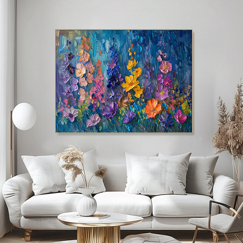 Handmade Oil Painting Canvas Wall Art Decoration 3D Thick Oil Flowers  Modern Abstract Texture For Home Decor Rolled Frameless Unstretched Painting