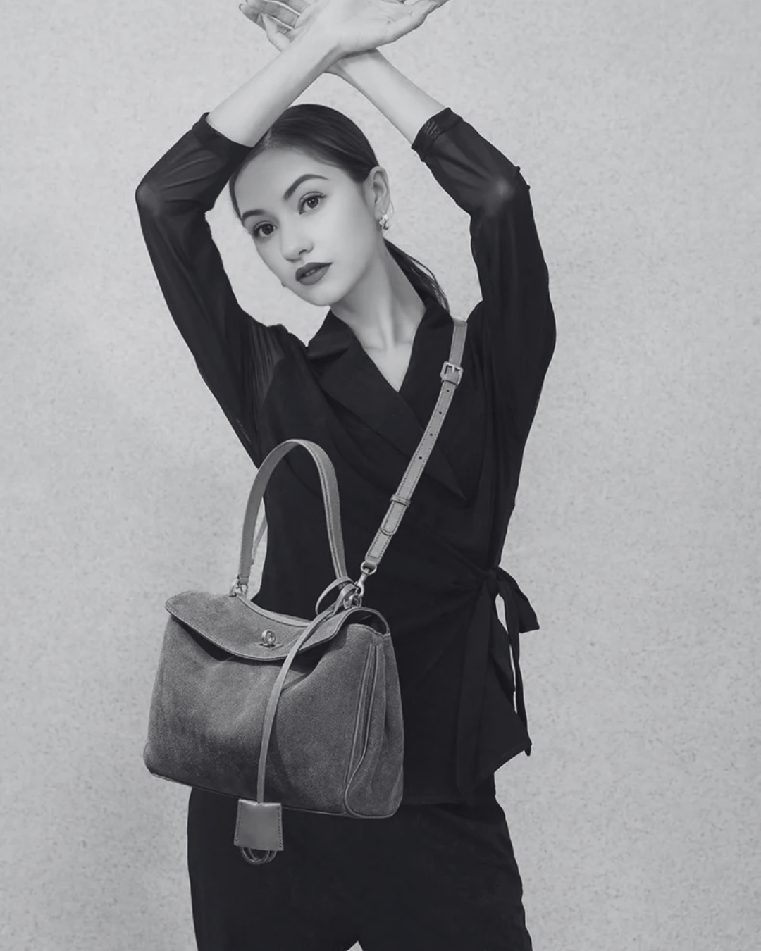 The Suede Kelly-Style Tote Bag