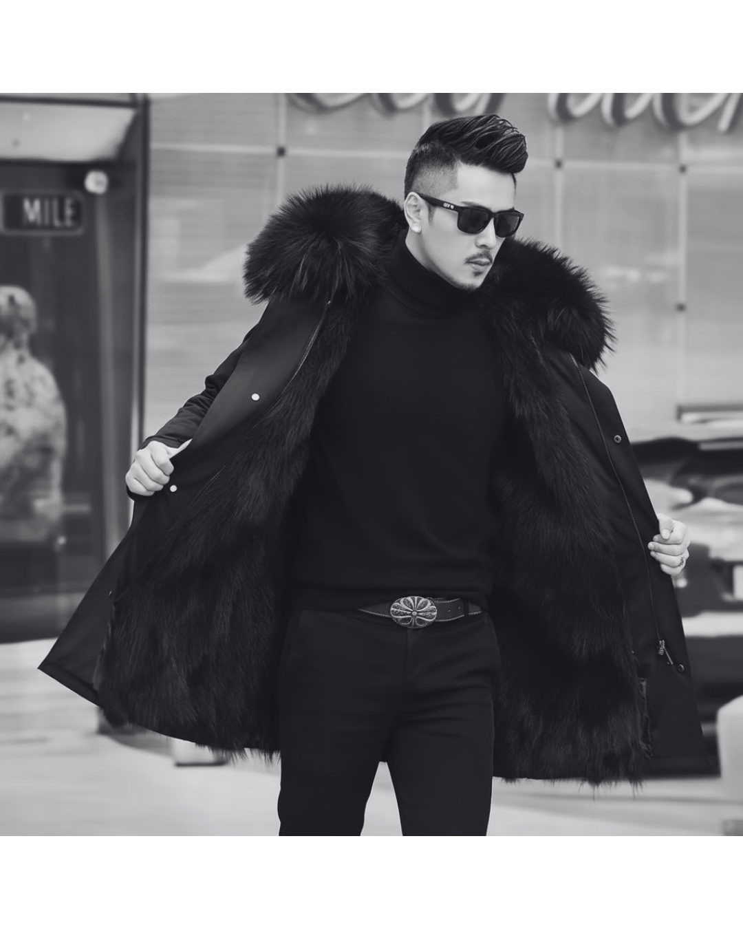 Men's Luxe Faux Fur Lined Parka