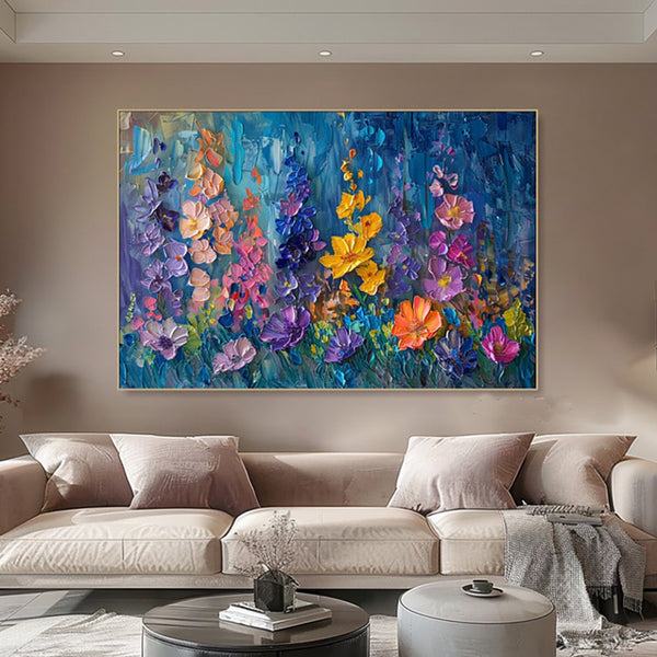 Handmade Oil Painting Canvas Wall Art Decoration 3D Thick Oil Flowers  Modern Abstract Texture For Home Decor Rolled Frameless Unstretched Painting