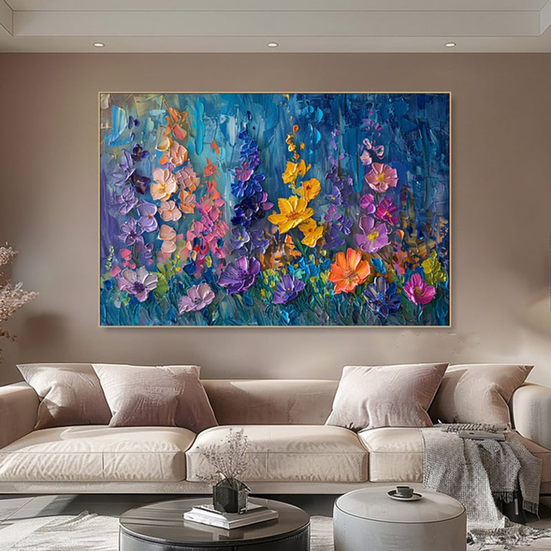Handmade Oil Painting Canvas Wall Art Decoration 3D Thick Oil Flowers  Modern Abstract Texture For Home Decor Rolled Frameless Unstretched Painting