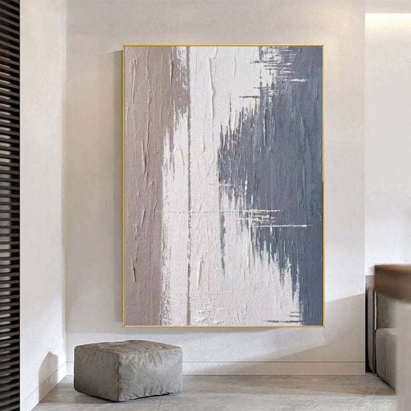 Handmade Oil Painting Canvas Wall Art Decoration Modern Grey Texture Abstract For Home Living Room Decor Rolled Frameless Unstretched Painting