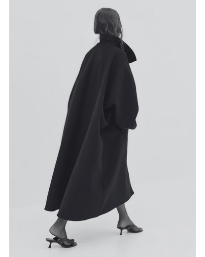 Elegant Stand-Up Collar Woolen Coat