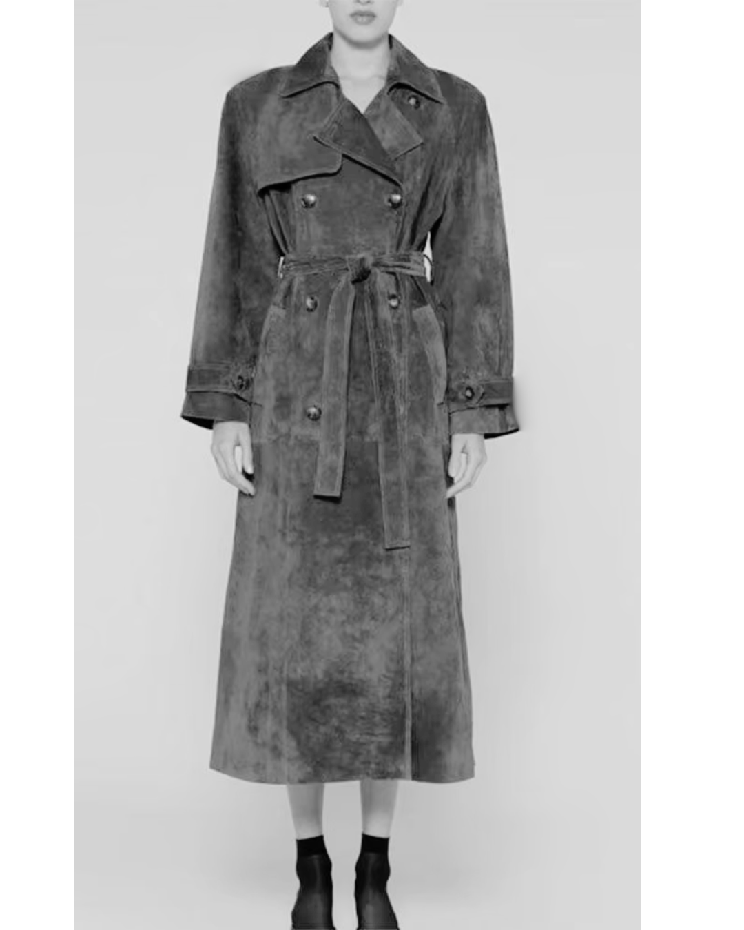 Vintage Long Suede Coat