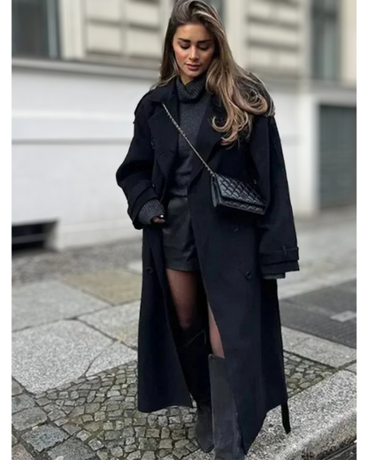 Classic Double-Breasted Overcoat