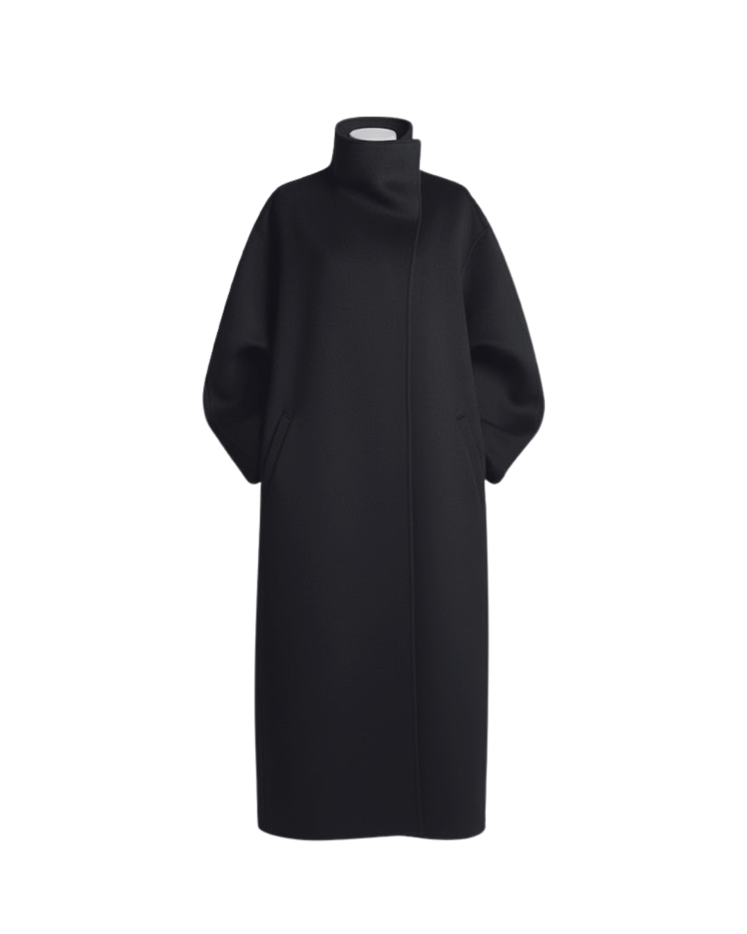 Elegant Stand-Up Collar Woolen Coat
