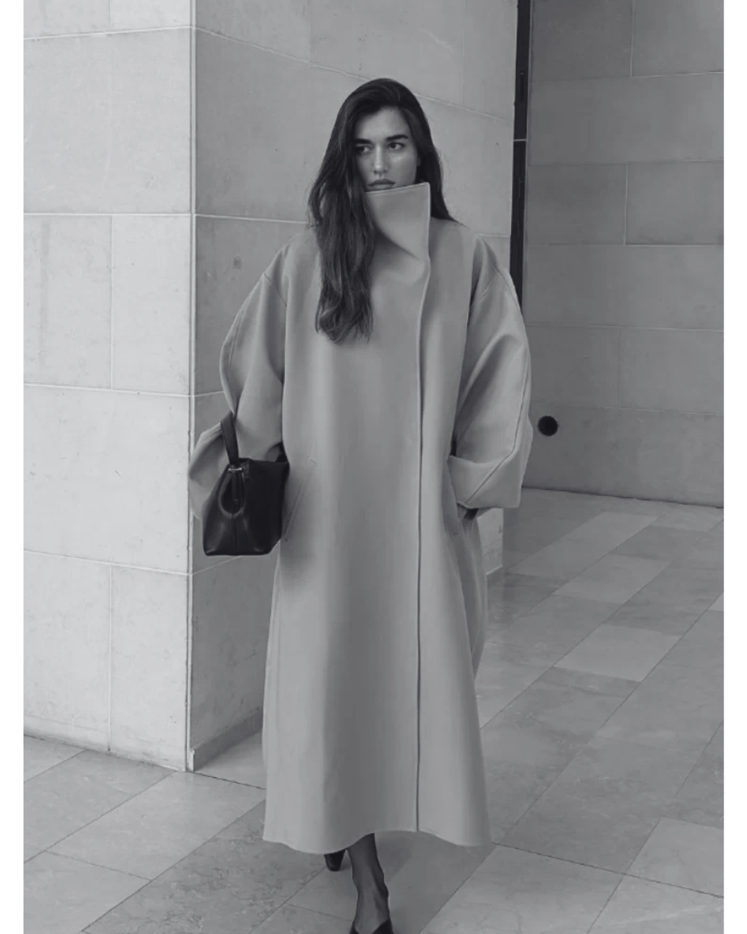 Elegant Stand-Up Collar Woolen Coat