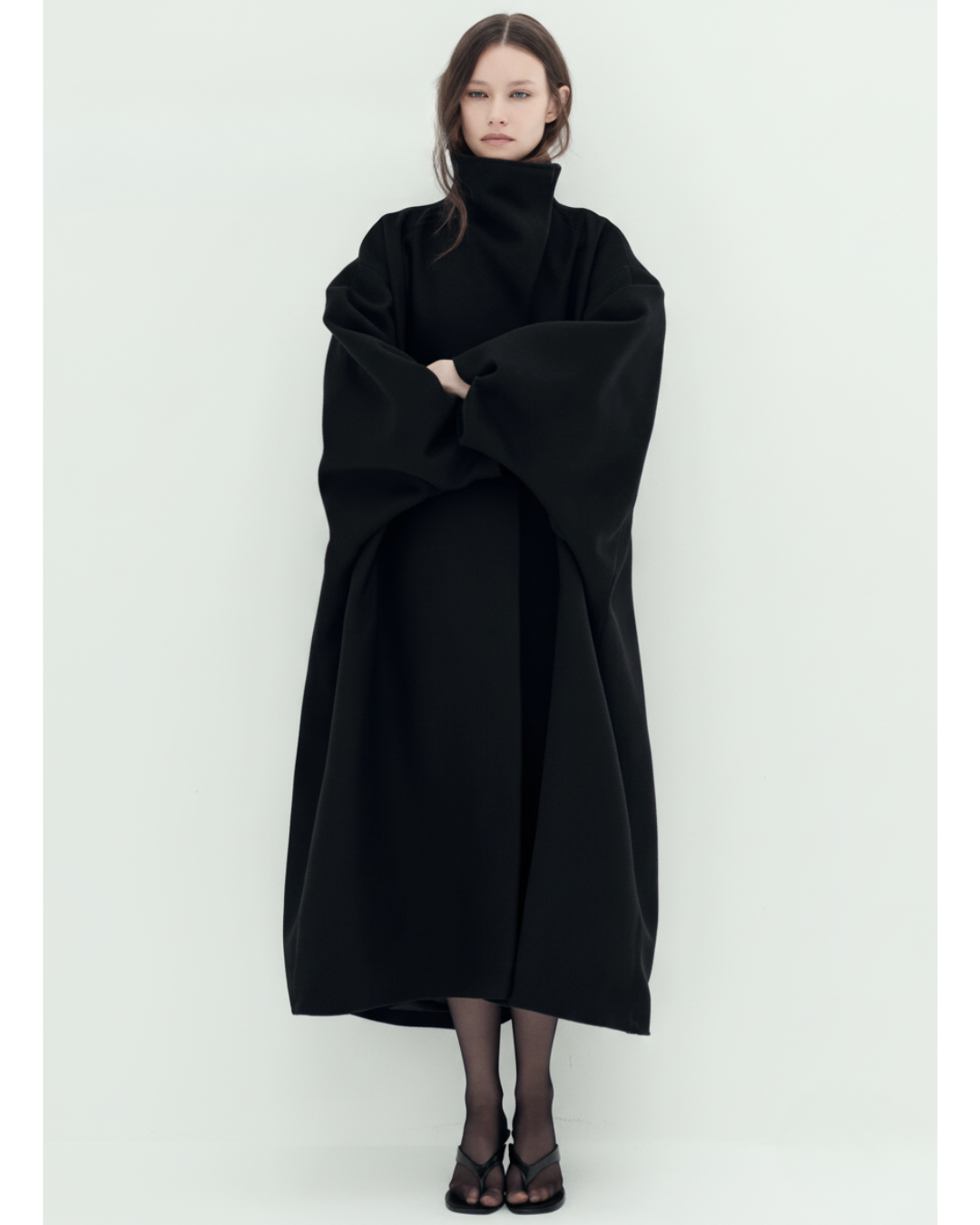 Elegant Stand-Up Collar Woolen Coat