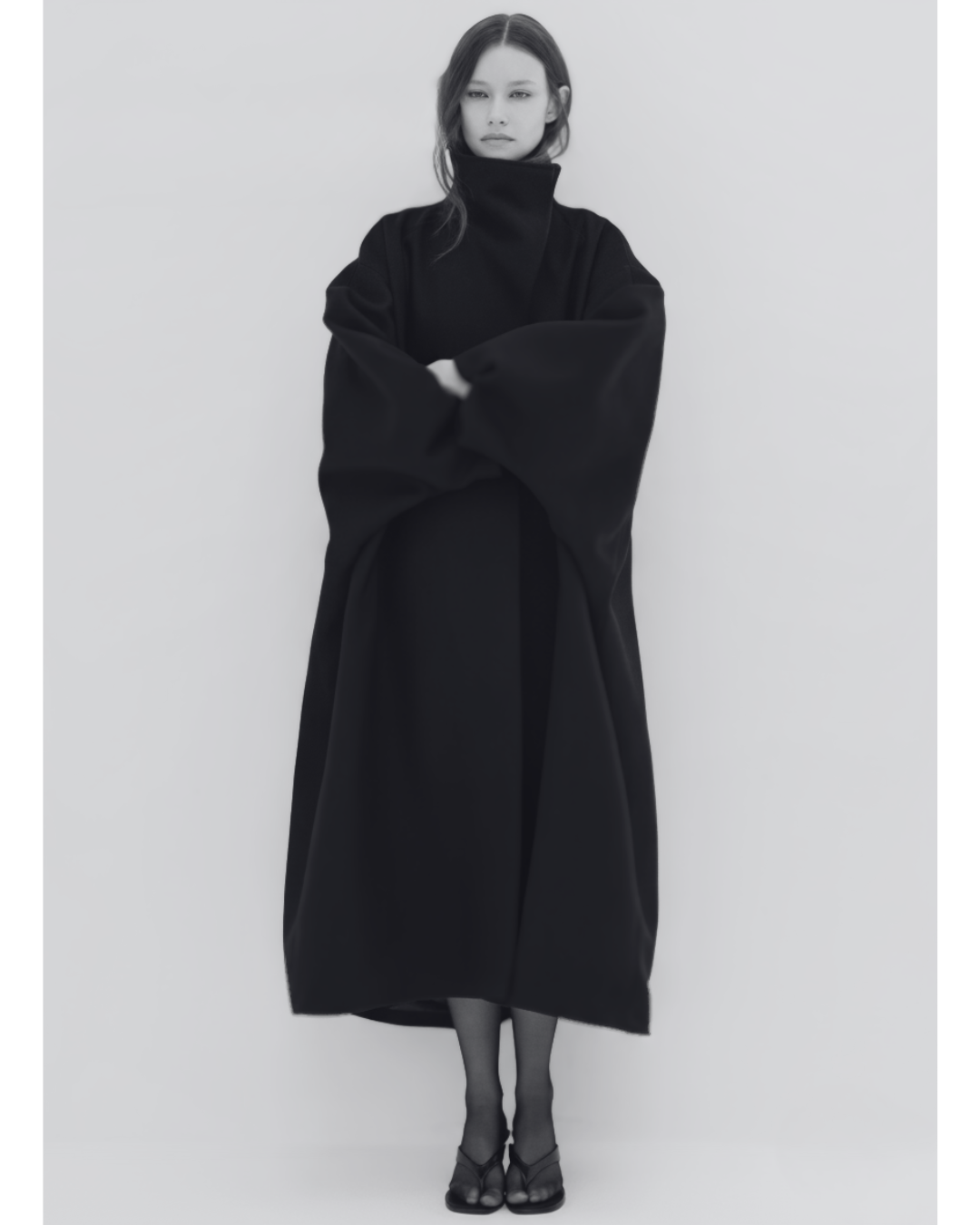 Elegant Stand-Up Collar Woolen Coat