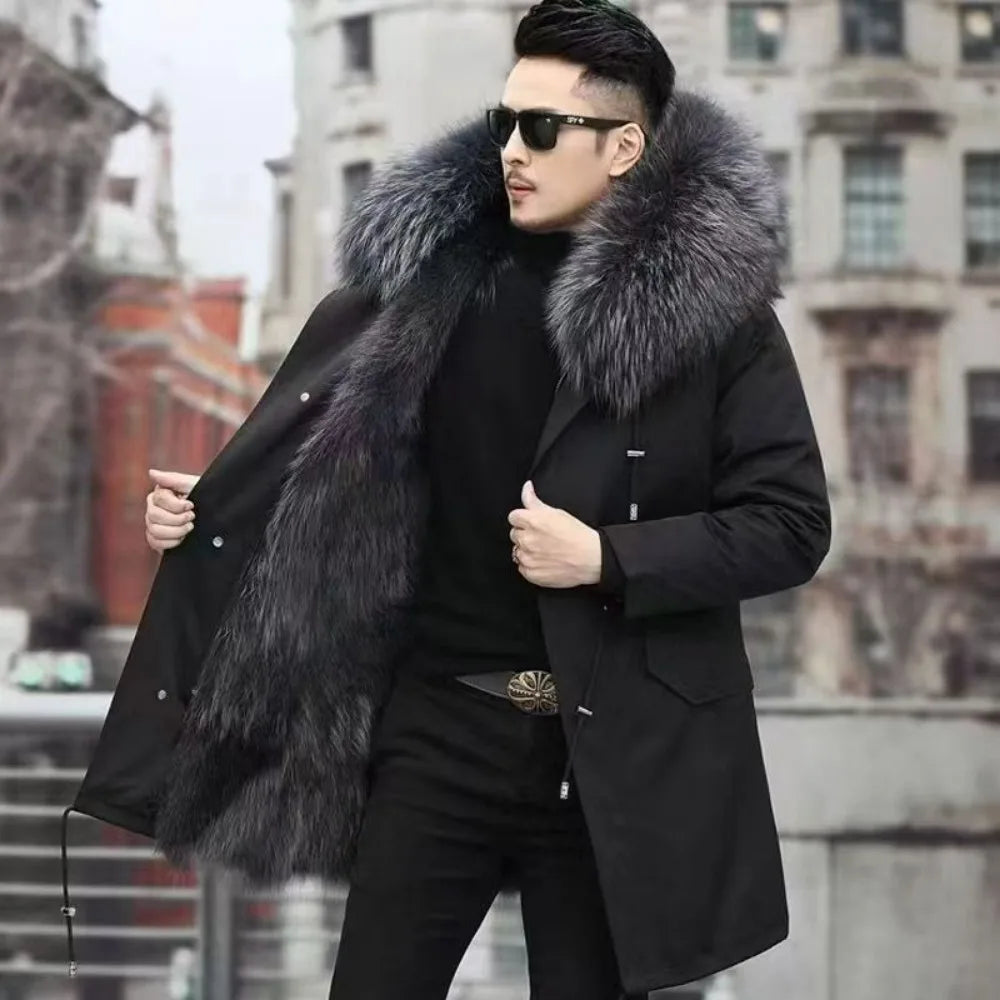 Men's Luxe Faux Fur Lined Parka