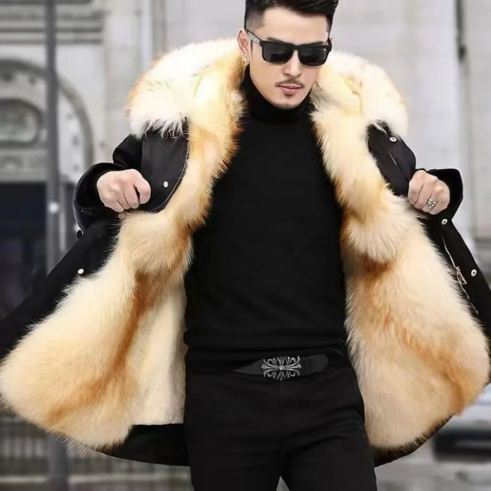 Men's Luxe Faux Fur Lined Parka