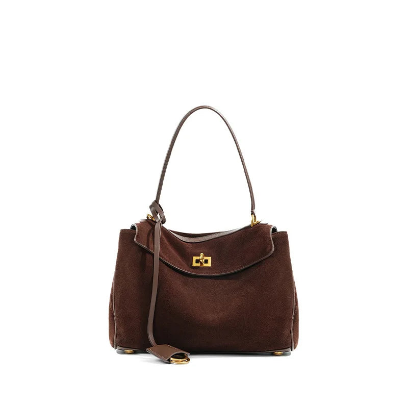 The Suede Kelly-Style Tote Bag