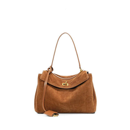 The Suede Kelly-Style Tote Bag