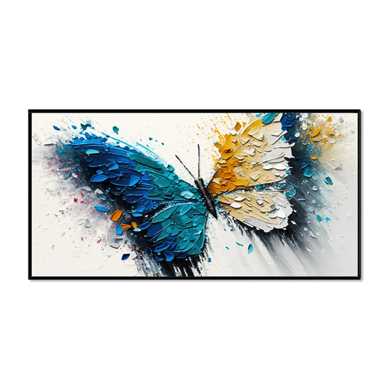 Large Abstract Handmade Canvas Art Modern Acrylic Oil Painting Vibrant Animal Butterfly Wall Home Decor For Living Room