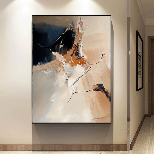 Handmade Oil Painting Canvas Wall Art Decoration Modern Abstract Morandi Colors For Home Living Room Decor Rolled Frameless Unstretched Painting